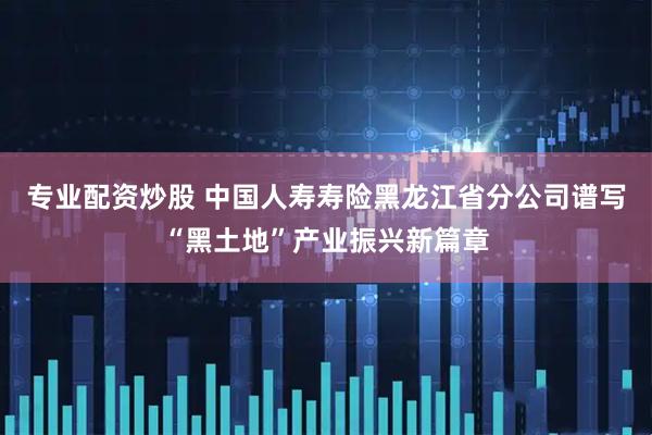专业配资炒股 中国人寿寿险黑龙江省分公司谱写“黑土地”产业振兴新篇章